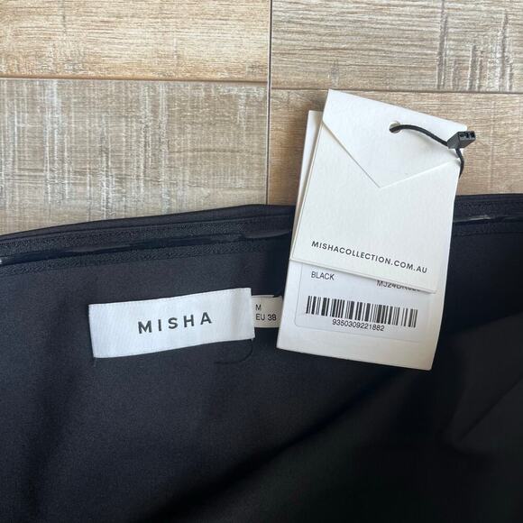 Misha Mercedes Flower Mini Black Dress M - Picture 4 of 7